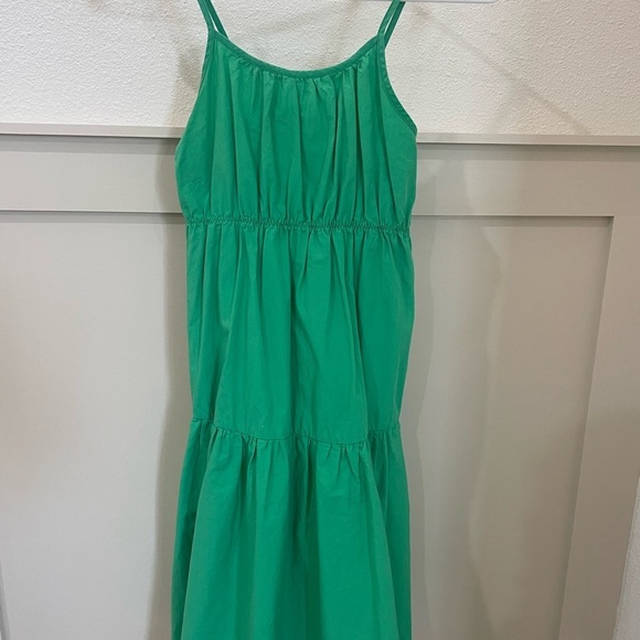 Zara Girls Green Tiered Sleeveless Dress Size Medium - Picture 1 of 4